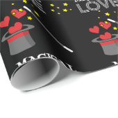 魔法の愛 – 白 ラッピングペーパー (ロールコーナー)