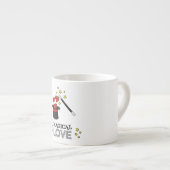 魔法の愛 – 黒 エスプレッソカップ (正面右)