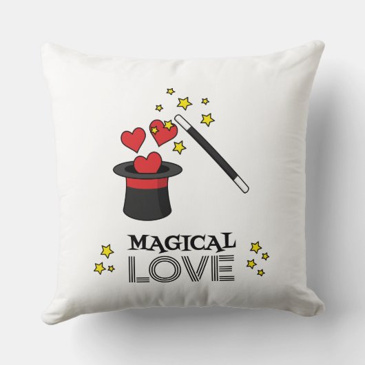 魔法の愛 – 黒 クッション (裏面)