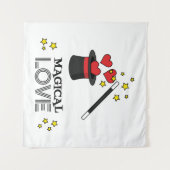 魔法の愛 – 黒 タペストリー (正面(横))