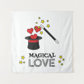 魔法の愛 – 黒 タペストリー (正面)