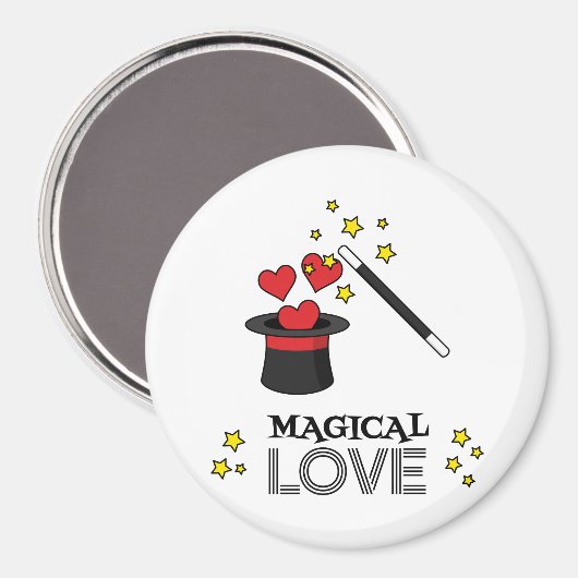 魔法の愛 – 黒 マグネット (正面/裏面)