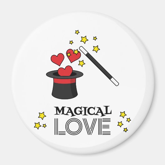 魔法の愛 – 黒 マグネット (正面)