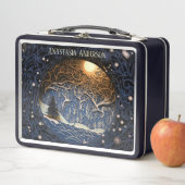 魔法の懐かしい冬の森 メタルランチボックス (インサイチュ)