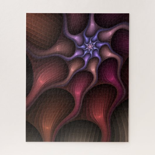 魔法の成長モダン抽象芸術カラフルフラクタル ジグソーパズル (縦)