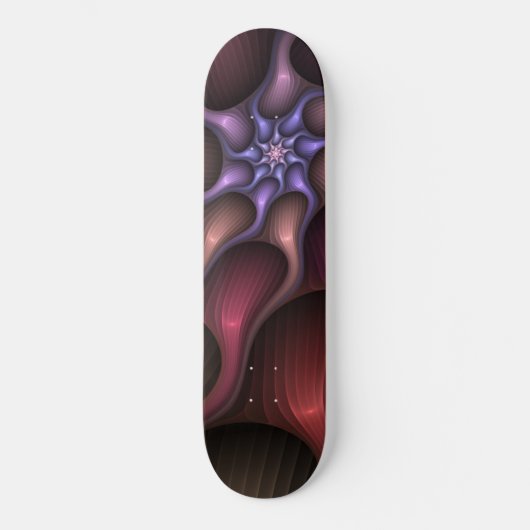 魔法の成長モダン抽象芸術カラフルフラクタル スケートボード (正面)