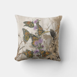 魔法の手の色彩の鮮やか（昆虫）オオカバマダラ、モナーク蝶 クッション