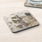 魔法の手の色彩の鮮やか（昆虫）オオカバマダラ、モナーク蝶 コースター (左側)