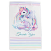 魔法の抱き枕パーティーに中の誕生日。 ミディアムペーパーバッグ (正面)