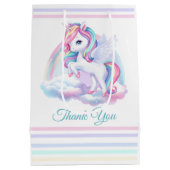 魔法の抱き枕パーティーに中の誕生日。 ミディアムペーパーバッグ (裏面)