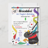 魔法の招待状とのカラフルなしぶきのおもしろい 招待状 (正面)