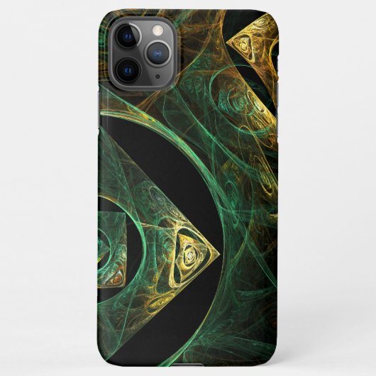 魔法の振動抽象芸術アート光沢 iPhoneケース (裏面)