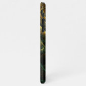 魔法の振動抽象芸術アート光沢 iPhoneケース (左側)