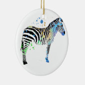 魔法の数々のな着色されたシマウマのスプレー式塗料のスタイル セラミックオーナメント (右)