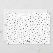 魔法の新年シルバーモダングリッター水玉模様 シーズンカード (裏面)