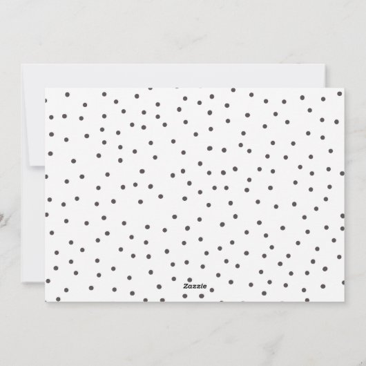 魔法の新年シルバーモダングリッター水玉模様 シーズンカード (裏面)