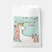 魔法の日かわいい漫画ユニコーン子供の誕生日 フェイバーバッグ (正面)