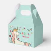 魔法の日かわいい漫画ユニコーン子供の誕生日 フェイバーボックス (裏面サイド)