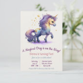 魔法の日が行く!ユニコーン誕生日 招待状 (スタンド正面)