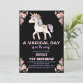 魔法の日のユニコーン誕生日招待状 招待状 (スタンド正面)