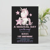 魔法の日のユニコーン誕生日招待状 招待状 (スタンド正面)