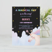 魔法の日のユニコーン誕生日招待状 招待状 (スタンド正面)