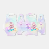 魔法の日の虹のユニコーンの誕生日パーソナライズされた フェイバーボックス (折り畳みなし)