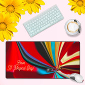 魔法の日やる気を起こさせる液化抽象芸術 デスクマット