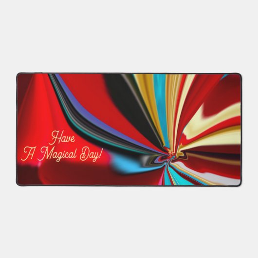 魔法の日やる気を起こさせる液化抽象芸術 デスクマット (正面)