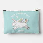 魔法の日を！かわいいユニコーンの子供たち アクセサリーポーチ (裏面)