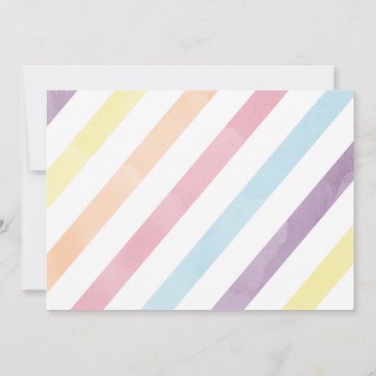 魔法の日ユニコーンと虹の誕生日パーティー 招待状 (裏面)