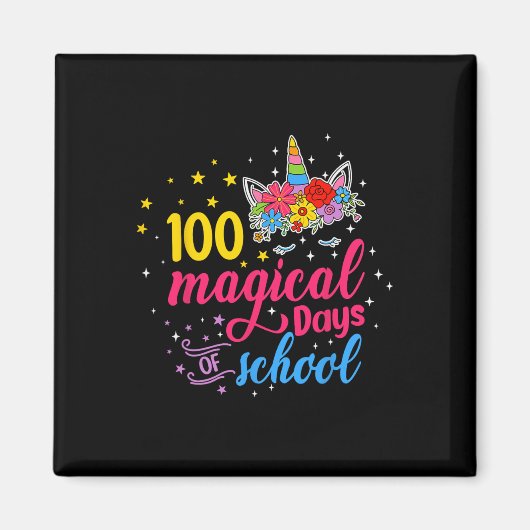 魔法の日ユニコーン子供の衣装100th Day Of Sch マグネット (正面)