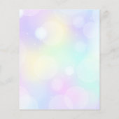 魔法の日レインボーユニコーン誕生日バジェット招待状 (裏面)