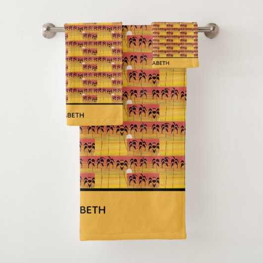 魔法の日没とココナッツツリー バスタオルセット (インサイチュ)