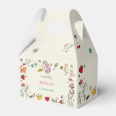 魔法の日猫うさぎうさぎユニコーン子供の誕生日 フェイバーボックス (裏面サイド)