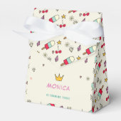 魔法の日猫うさぎうさぎユニコーン子供の誕生日 フェイバーボックス (正面サイド)