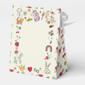 魔法の日猫うさぎうさぎユニコーン子供の誕生日 フェイバーボックス (裏面サイド)