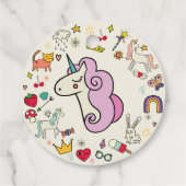 魔法の日猫うさぎは子供をユニ感謝していグする フェイバータグ (裏面)