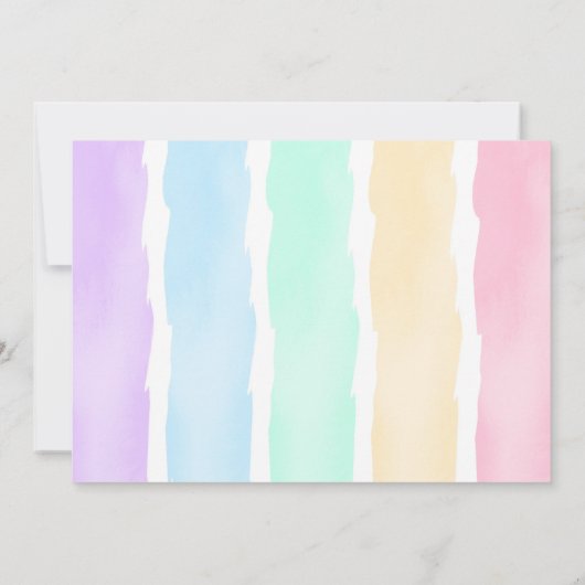 魔法の日、妖精の誕生日パーティーの写真 招待状 (裏面)