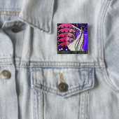 魔法の明るい赤い黒紫色の春 缶バッジ (インサイチュ)