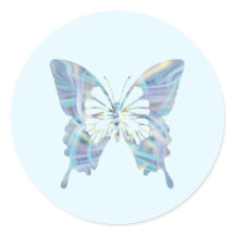 魔法の明るい青と黄色のライトバタフライ