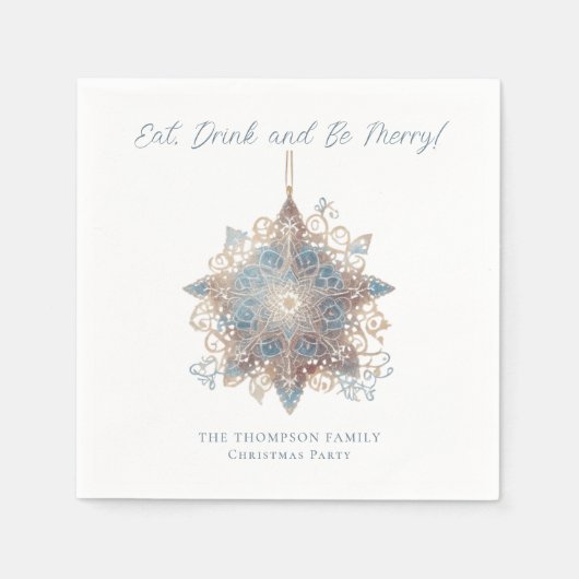 魔法の星が食べ楽しいクリスマス スタンダードカクテルナプキン (正面)