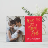 魔法の星に願う金ゴールドスクリプト赤い写真 シーズンカード (スタンド正面)