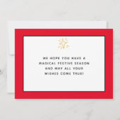 魔法の星に願う金ゴールドスクリプト赤い写真 シーズンカード (裏面)