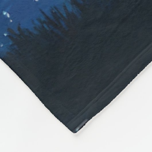 魔法の星の夕日と激しい抽象芸術川 – フリースブランケット (角)