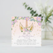 魔法の星の赤ちゃん少女が一角獣角のフローラ 招待状 (スタンド正面)