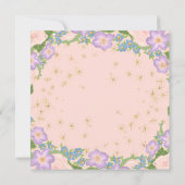 魔法の星の赤ちゃん少女が一角獣角のフローラ 招待状 (裏面)