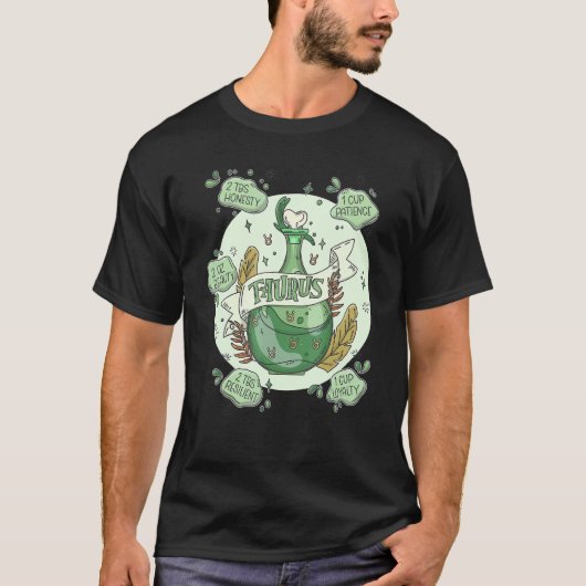 魔法の星占い成分とタウロスのポーション Tシャツ (正面)