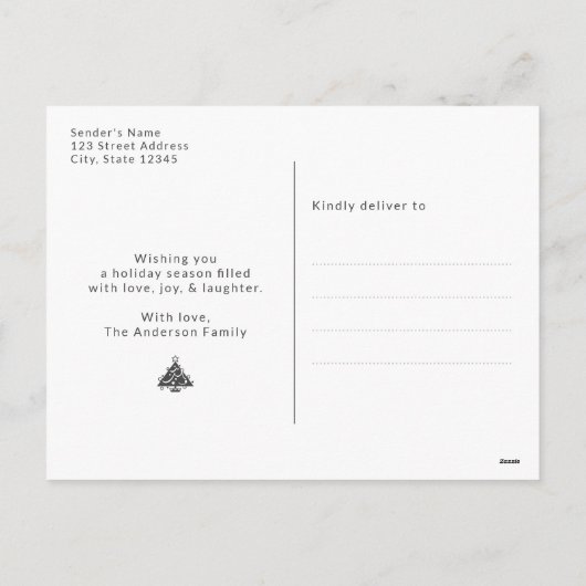 魔法の星空のクリスマスフォトポストカード シーズンポストカード (裏面)