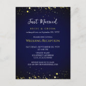 魔法の星空の夜のウェディングレセプションが駆け落ち ポストカード (正面)